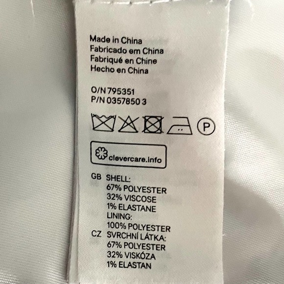 H&M Black White Dot Ruched Open Blazer Jacket 6 - Picture 5 of 6